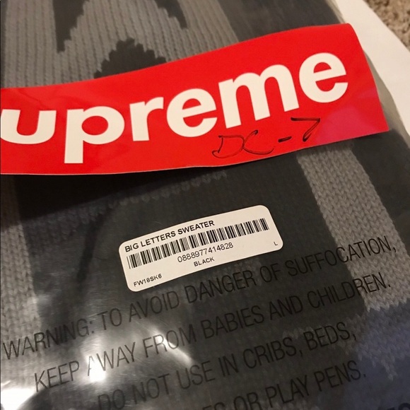 Supreme Big letter sweater DS size L - Picture 3 of 4